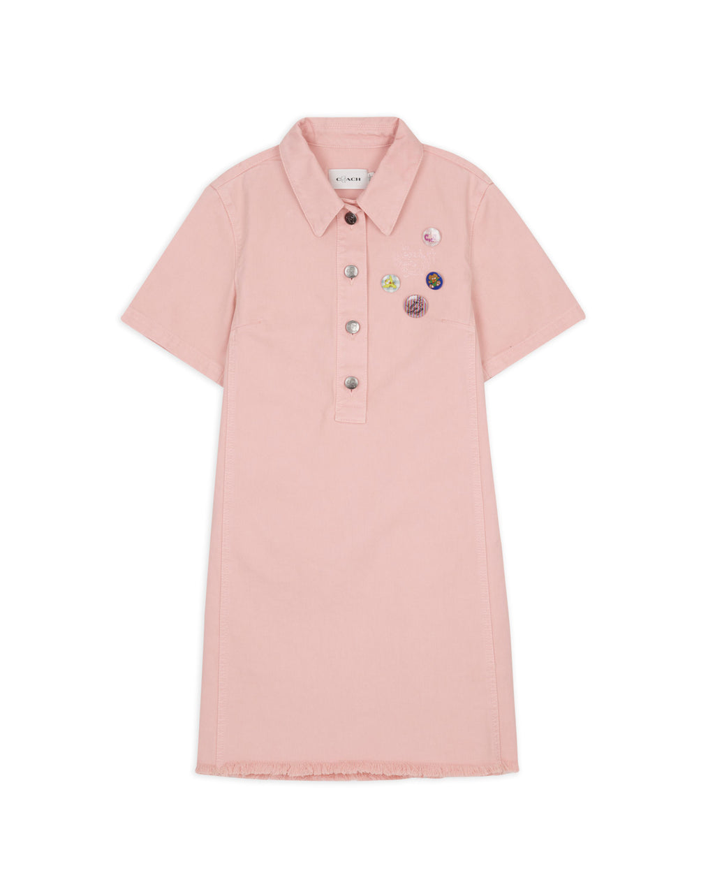 Brain Dead x Coach Short Sleeve Denim Mini Dress - Pink