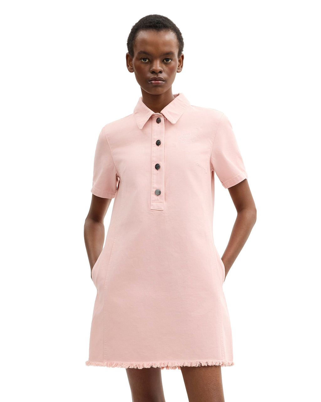 Brain Dead x Coach Short Sleeve Denim Mini Dress - Pink 7