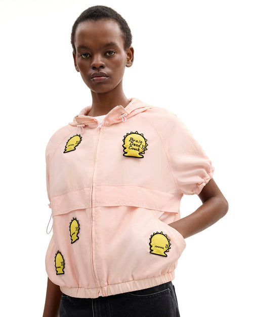 Brain Dead x Coach Short Sleeve Windbreaker - Light Pink 2