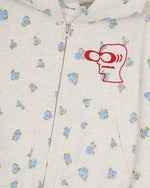 Brain Dead x Coach Shrunken Floral Print Hoodie - Heather Grey 3