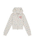 Brain Dead x Coach Shrunken Floral Print Hoodie - Heather Grey