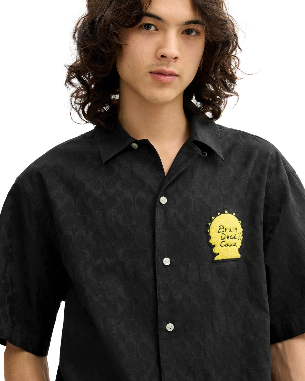 Brain Dead x Coach Signature Camp Shirt - Black 2