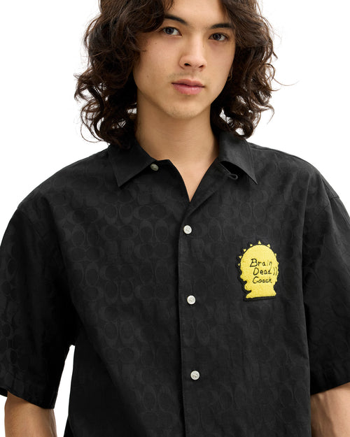 Brain Dead x Coach Signature Camp Shirt - Black 2