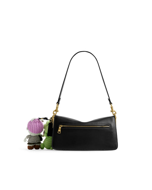 Brain Dead x Coach Soft Tabby Shoulder Bag 26 with Crochet Charms - Black 2
