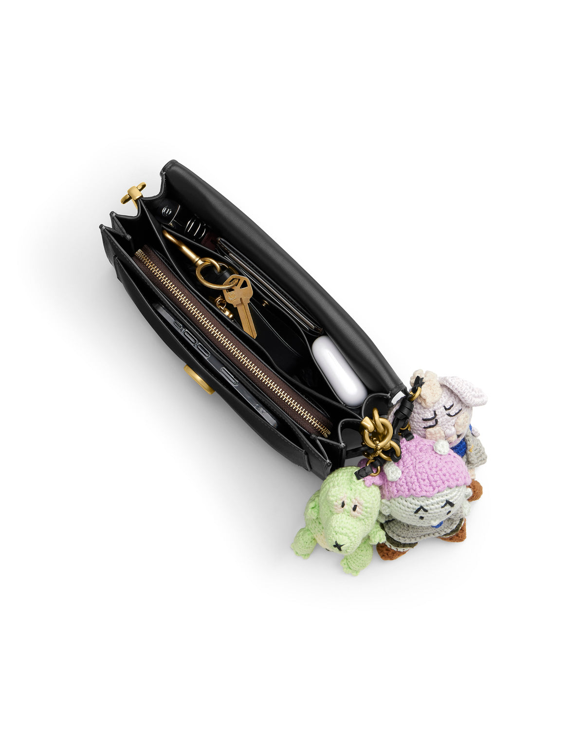 Brain Dead x Coach Soft Tabby Shoulder Bag 26 with Crochet Charms - Bl