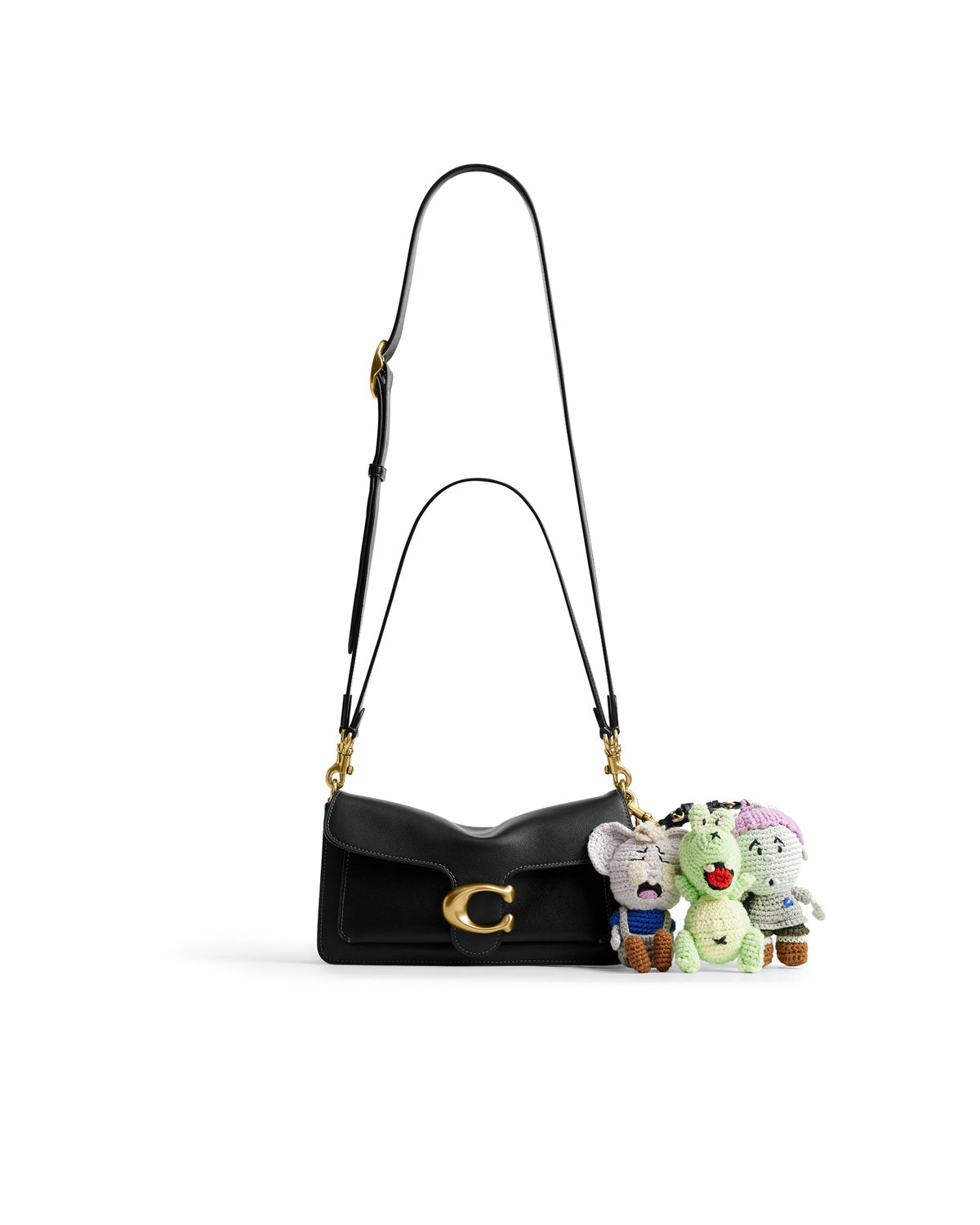 Brain Dead x Coach Soft Tabby Shoulder Bag 26 with Crochet Charms - Bl