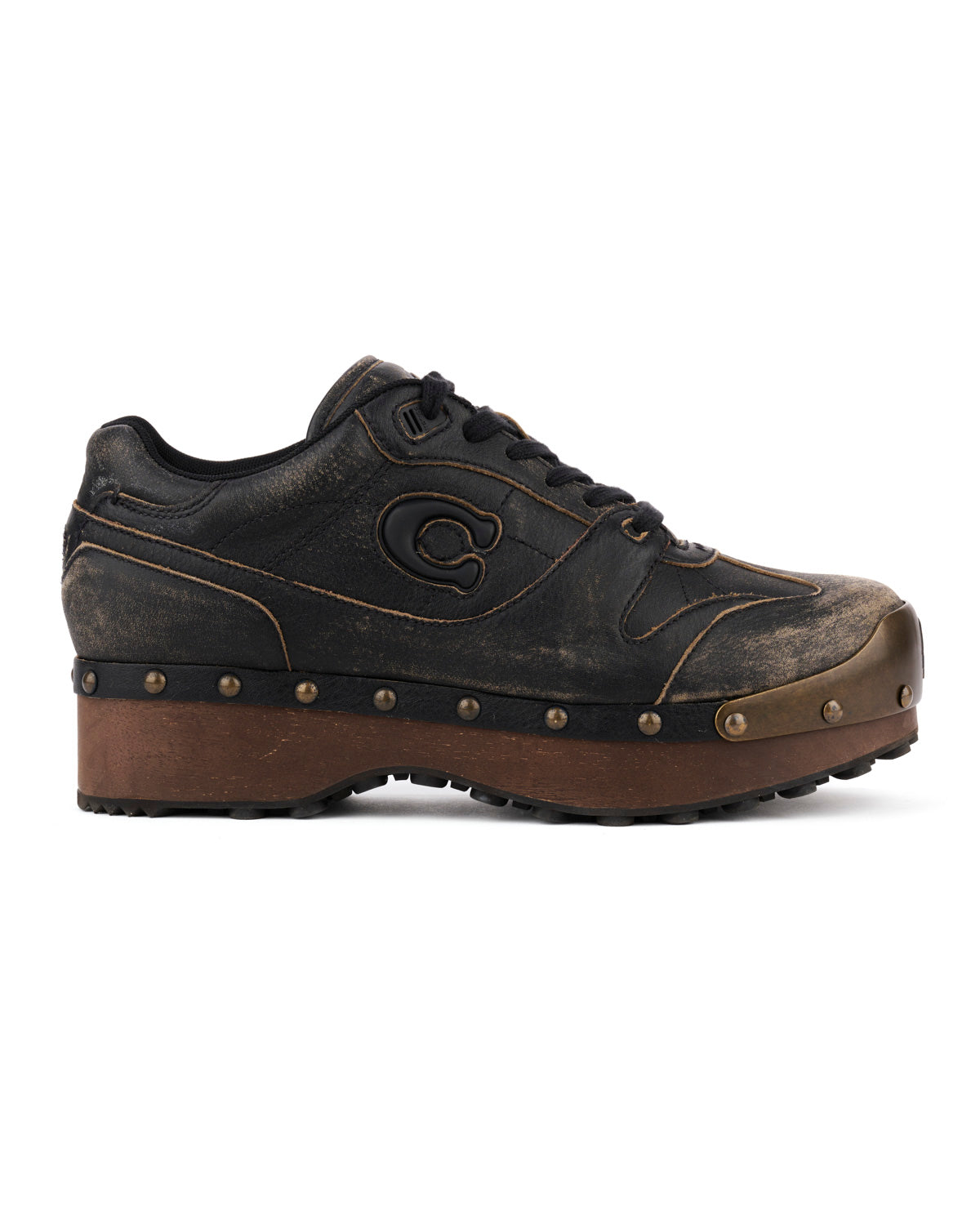 coach レザーシューズ Brain Dead x Coach Men's SoHo Leather Wooden Clog - Black