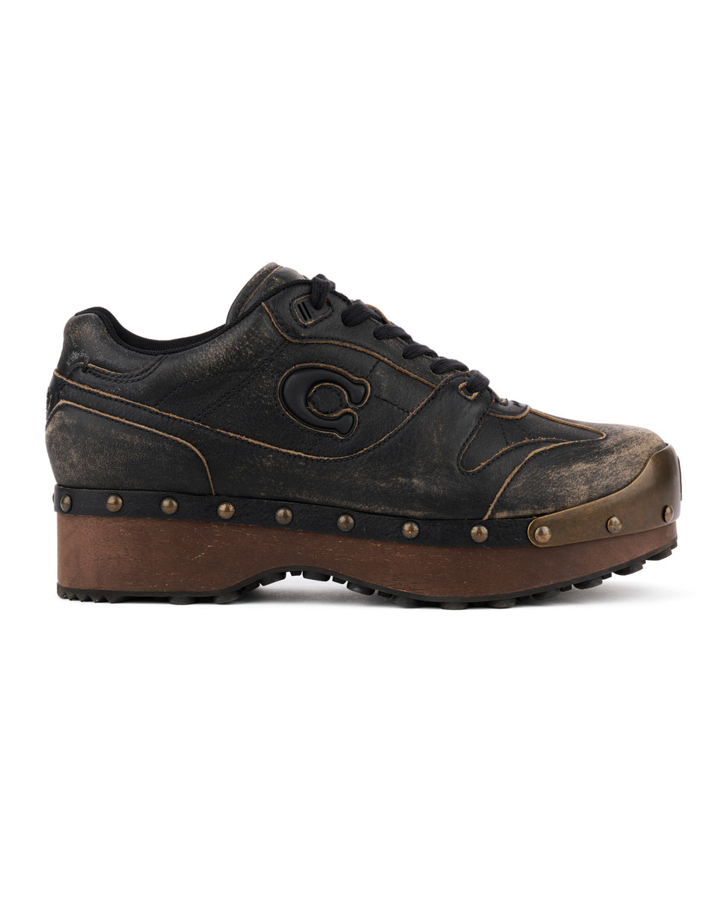 Brain Dead x Coach Men's SoHo Leather Wooden Clog - Black