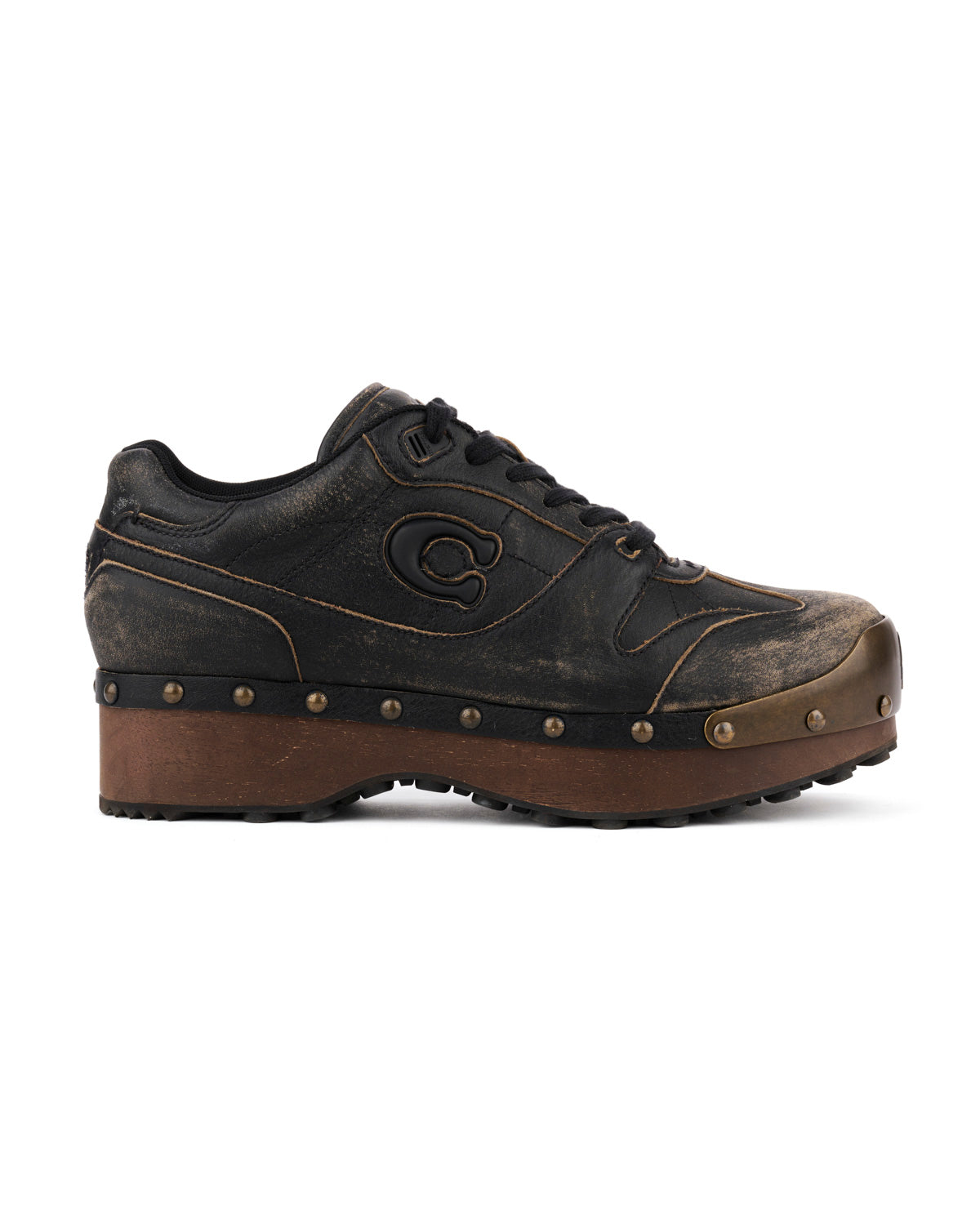Brain Dead x Coach SoHo Leather Wooden Clog - Black 1
