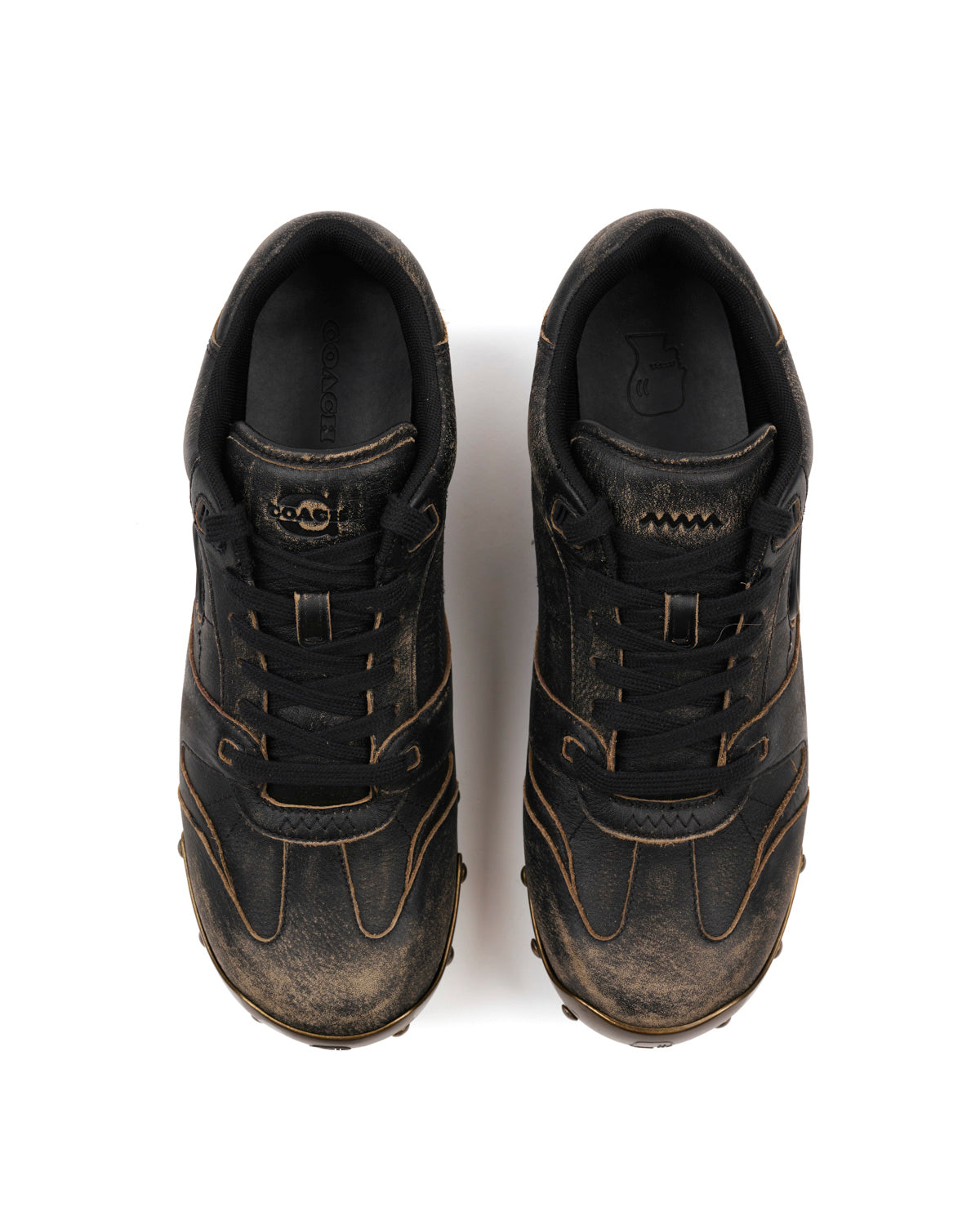 coach レザーシューズ Brain Dead x Coach SoHo Leather Wooden Clog - Black