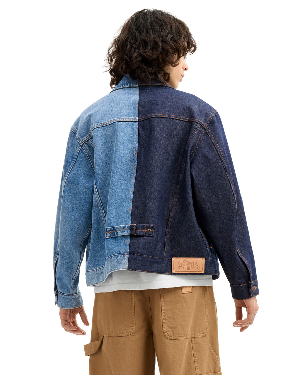 Brain Dead x Coach Split Denim Jacket - Blue Multi 4
