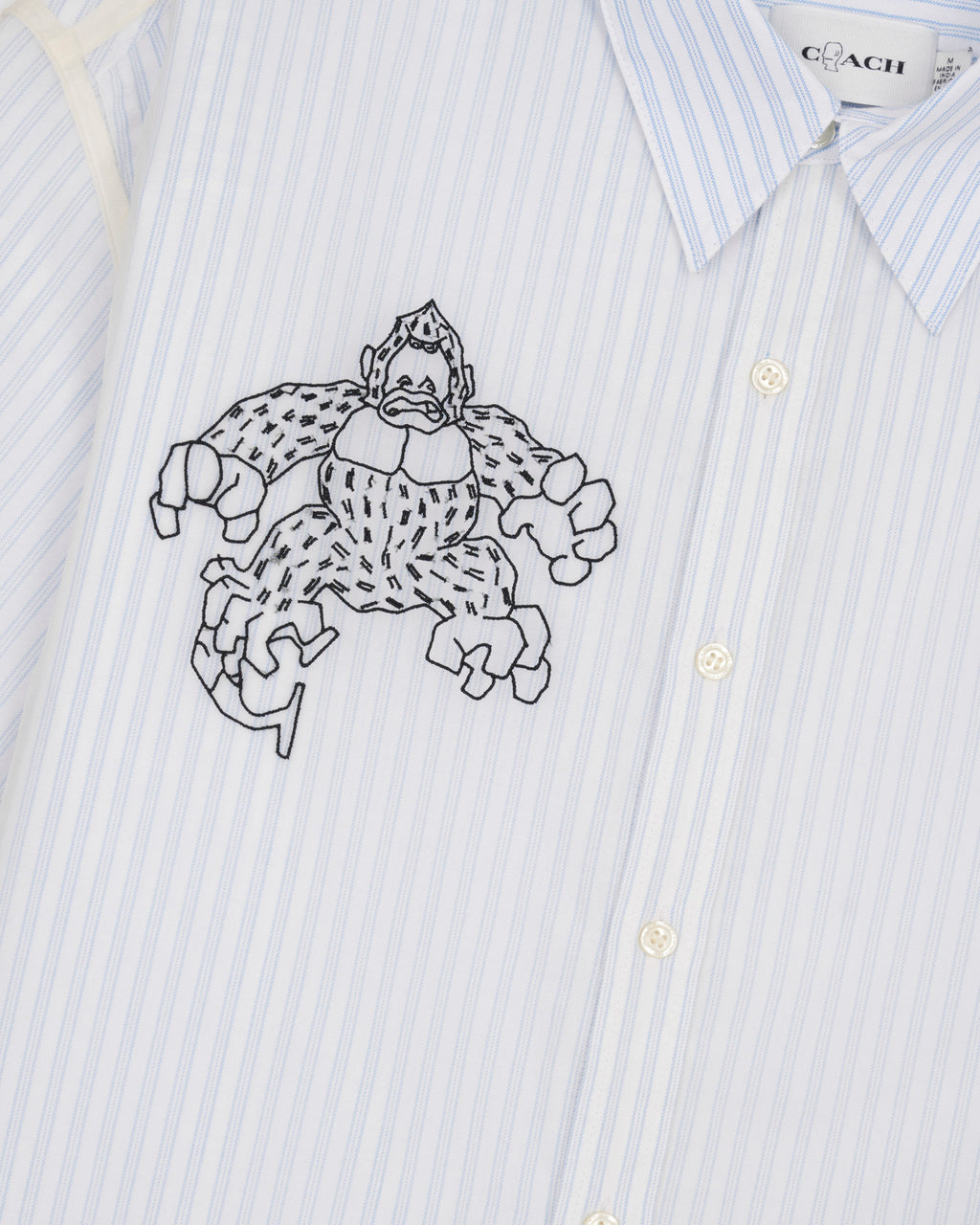 Brain Dead x Coach Striped Camp Shirt - Blue Stripe 6