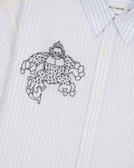 Brain Dead x Coach Striped Camp Shirt - Blue Stripe 6