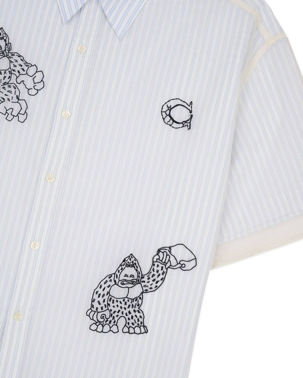 Brain Dead x Coach Striped Camp Shirt - Blue Stripe 3
