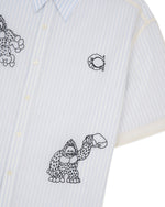 Brain Dead x Coach Striped Camp Shirt - Blue Stripe 3