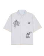 Brain Dead x Coach Striped Camp Shirt - Blue Stripe 1