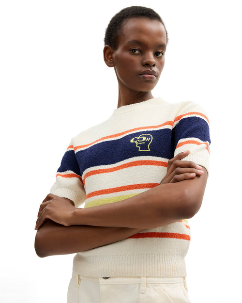 Brain Dead x Coach Striped Knit Top - Cream Multi 2