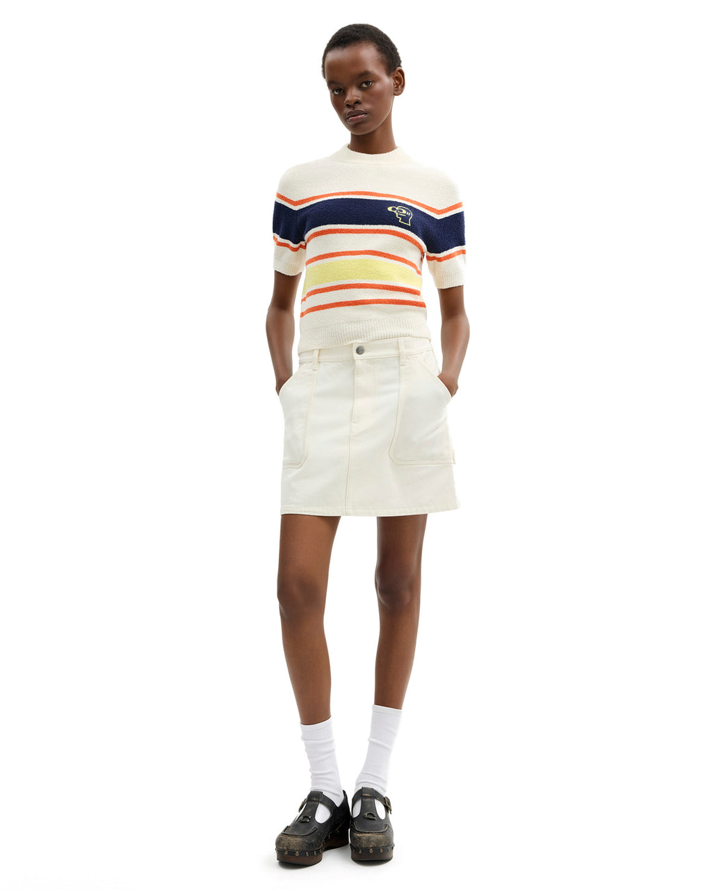 Brain Dead x Coach Striped Knit Top - Cream Multi 4