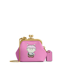 Brain Dead x Coach Xerx Alien Kisslock Neck Pouch - Pink Multi