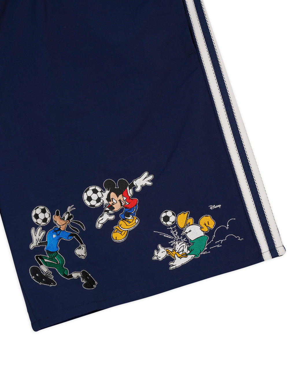 Brain Dead x Disney x Adidas Embroidered Mickey and Friends Track Short - Navy 3