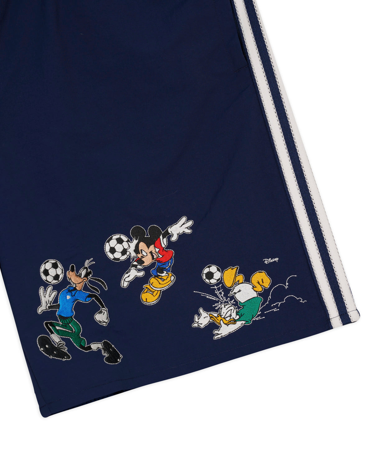 Brain Dead x Disney x Adidas Embroidered Mickey and Friends Track Short - Navy 3
