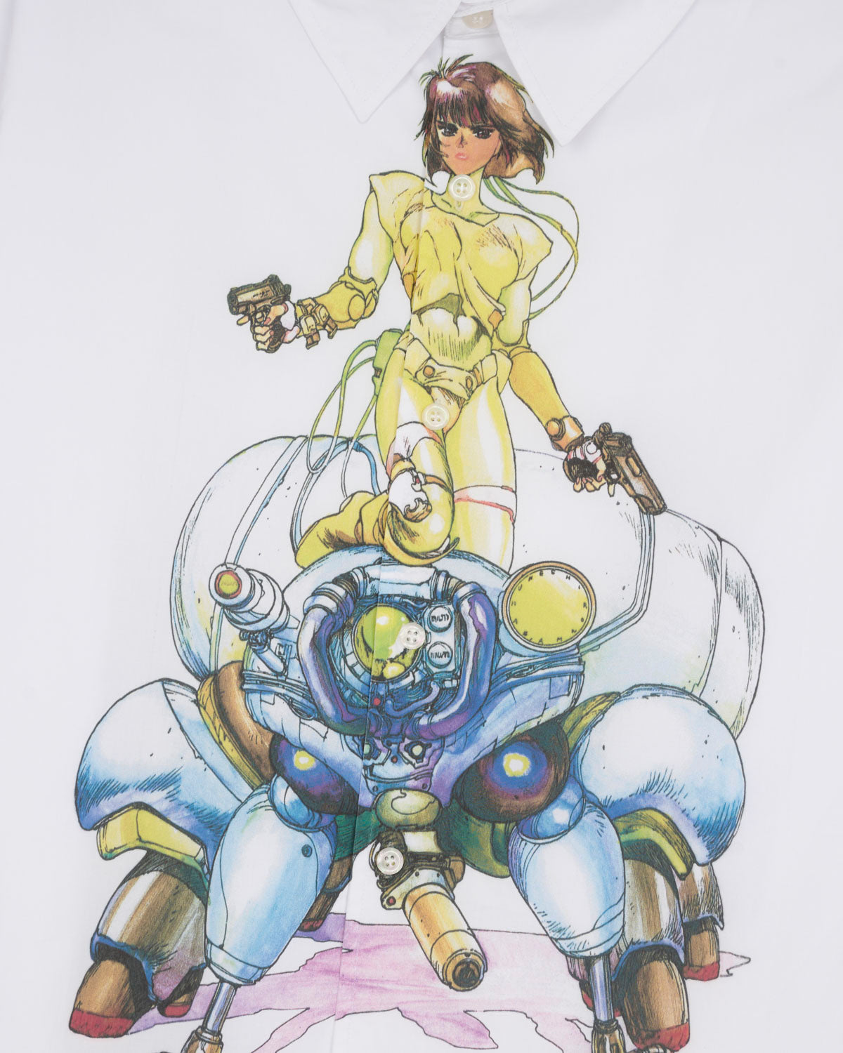 Brain Dead x Ghost In The Shell Fuchikoma Button Up - White