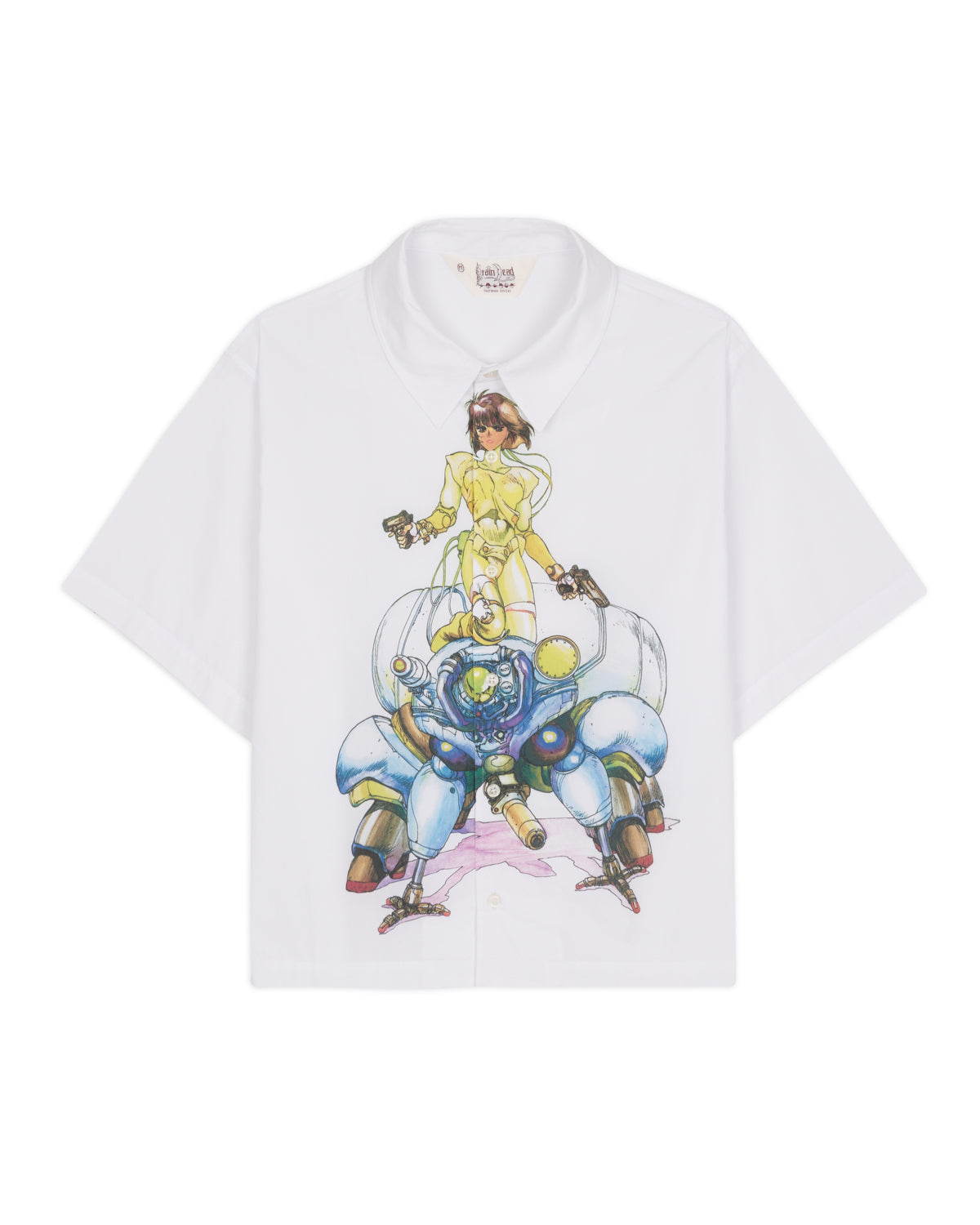 Brain Dead x Ghost In The Shell Fuchikoma Button Up - White