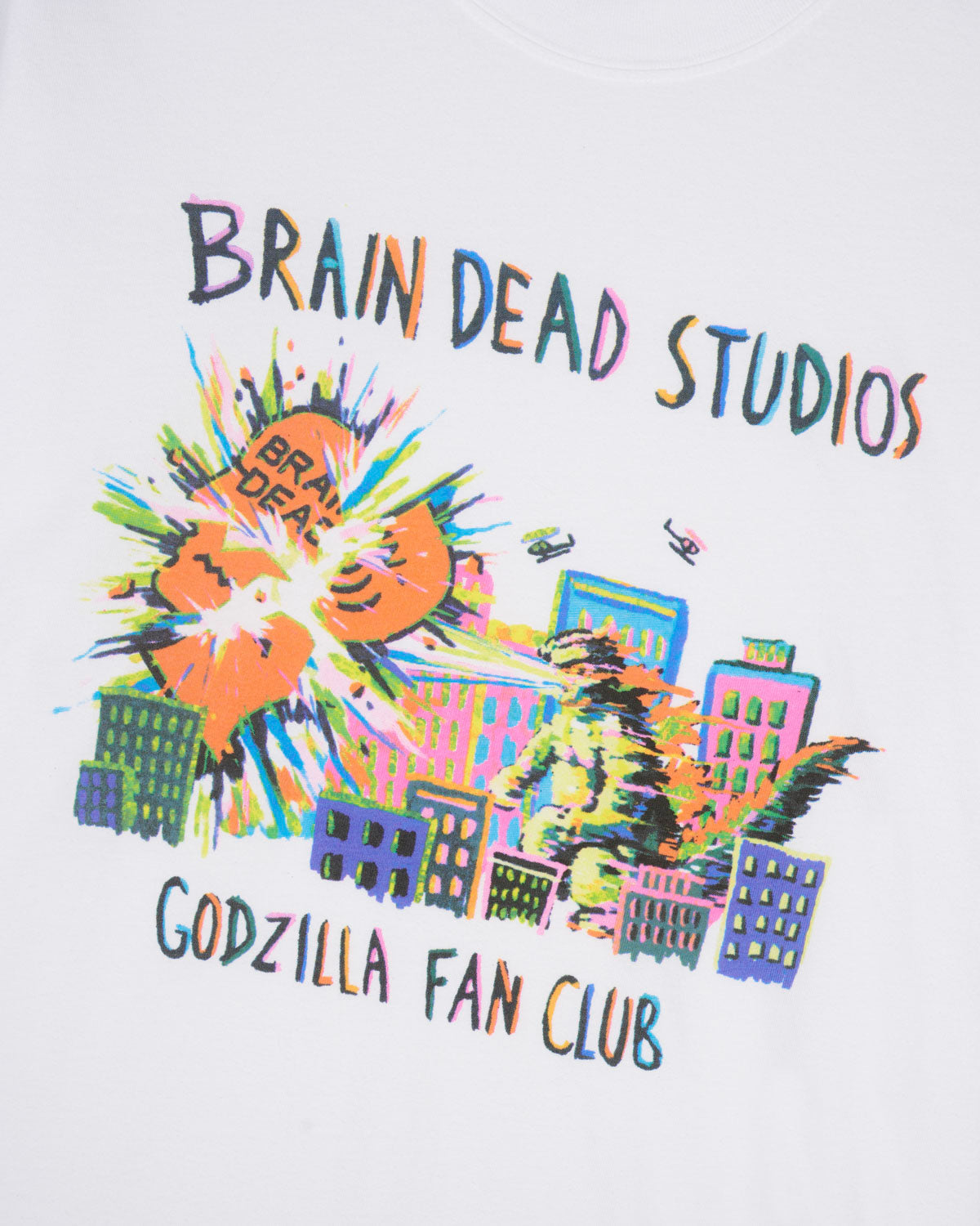 Brain Dead x Godzilla Fan Club T-shirt - White 2