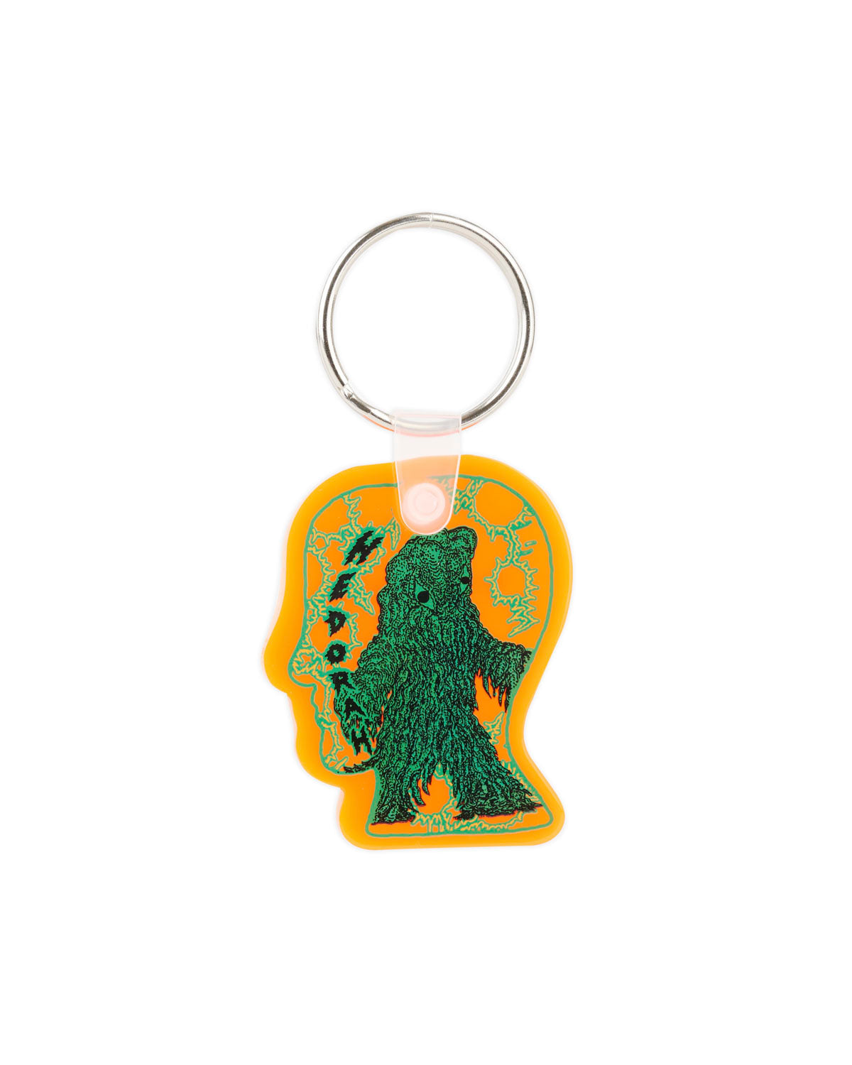 Brain Dead x Godzilla Hedorah Logohead Keychain - Clear Orange 1