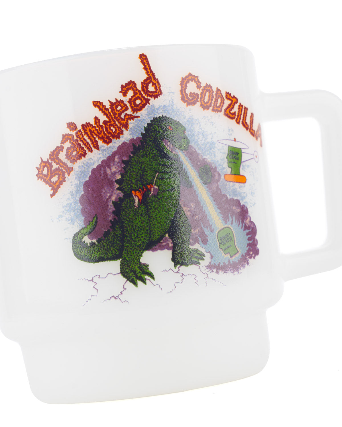 Brain Dead x Godzilla Maquette Milk Glass - White 3