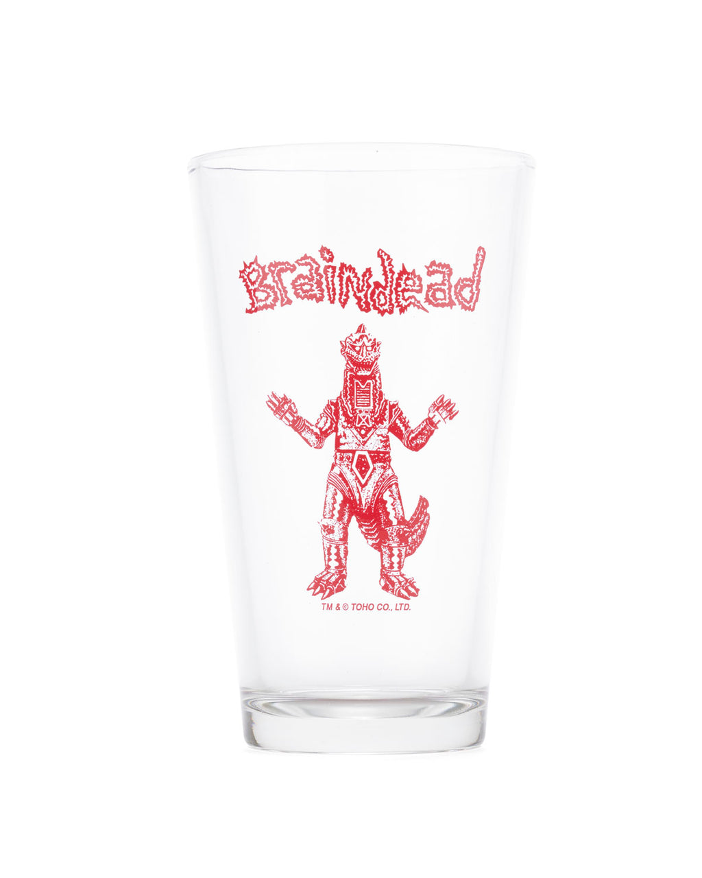 Brain Dead x Godzilla Mechagodzilla Pint Glass - Clear