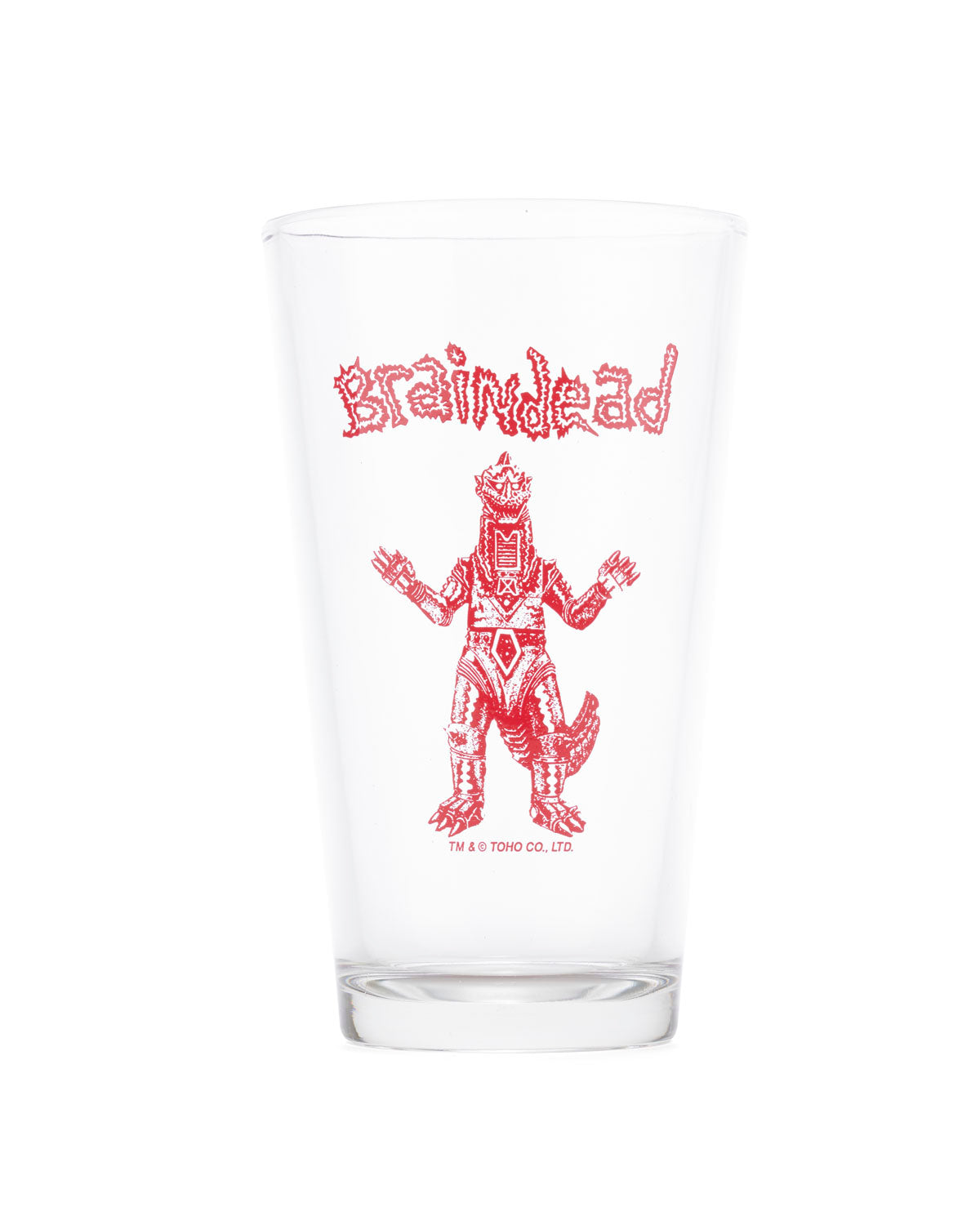 Brain Dead x Godzilla Mechagodzilla Pint Glass - Clear 1