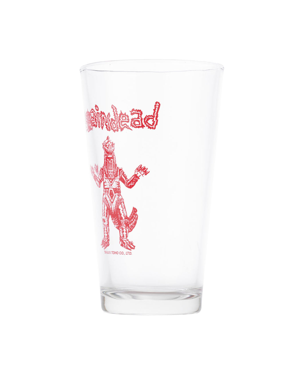 Brain Dead x Godzilla Mechagodzilla Pint Glass - Clear 3
