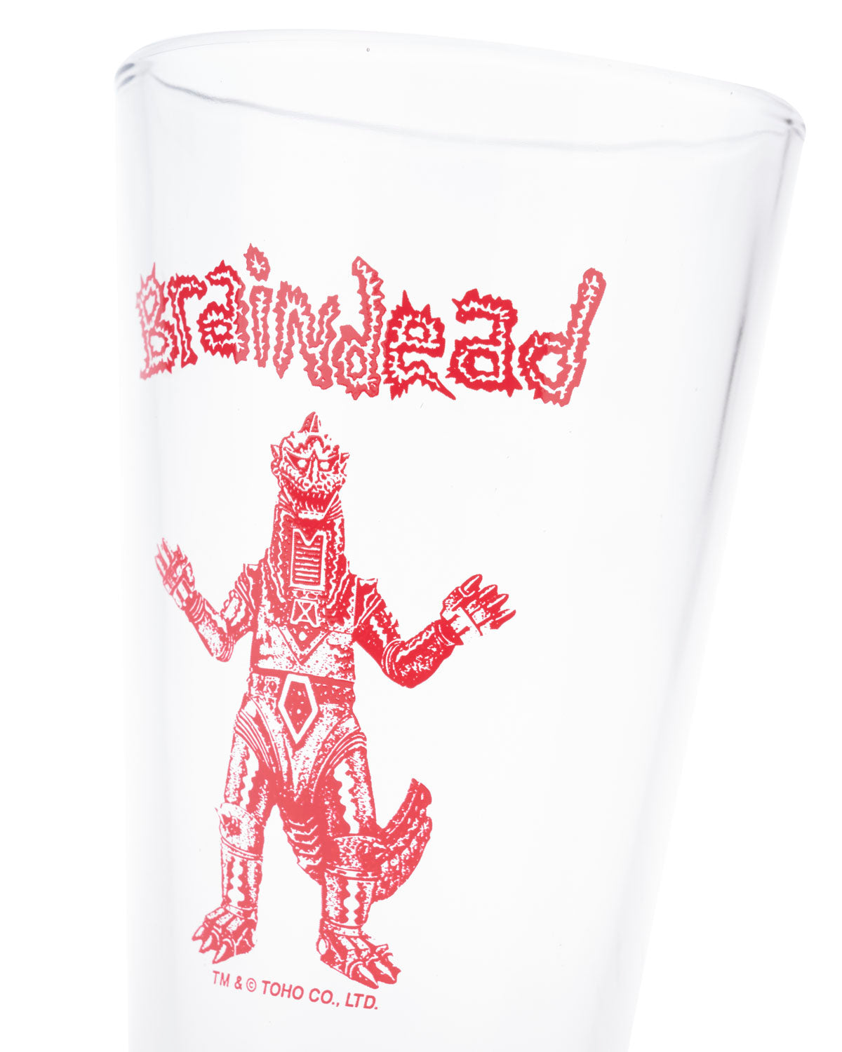 Brain Dead x Godzilla Mechagodzilla Pint Glass - Clear 2