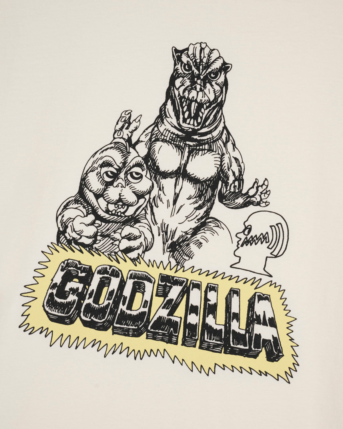 Brain Dead x Godzilla Son of Godzilla T-shirt - Natural 2