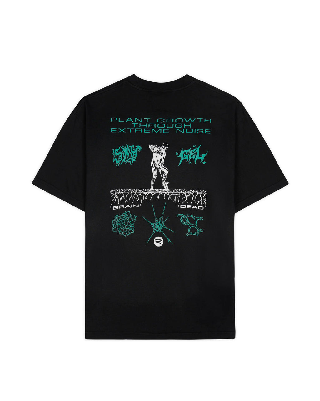 Brain Dead Plant Growth Extreme Noise Houston T-shirt - Black