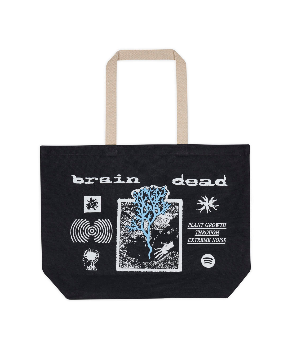 Brain Dead Plant Growth Tote Bag - Black