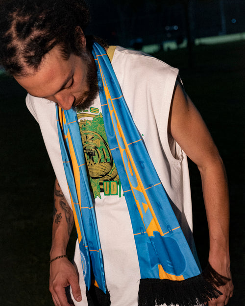 Brain Dead x UD Ibiza Stripe Scarf - Blue Multi 2