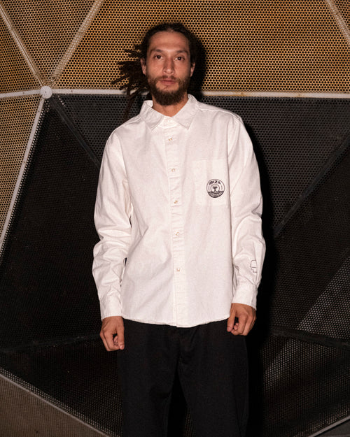 Brain Dead x UD Ibiza Travel Button Up Shirt - White 2
