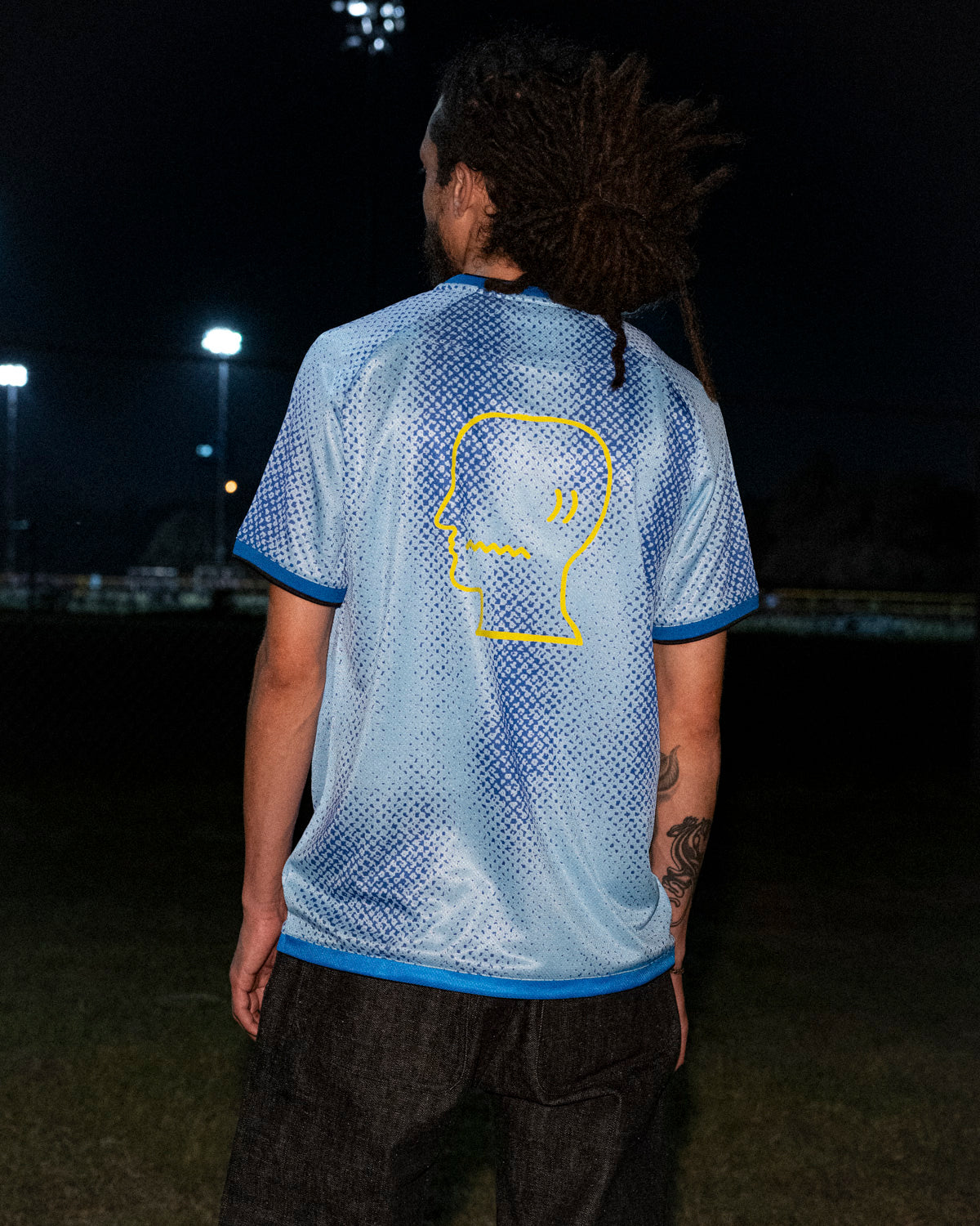 Brain Dead x UD Ibiza Warm Up Jersey - Blue 4