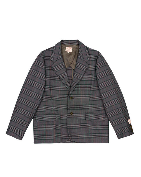 BrooksBrothers RedFleeceジャケットチェックボルドーグレー Brooks Brothers California Glen Check Blazer - Grey – Brain Dead