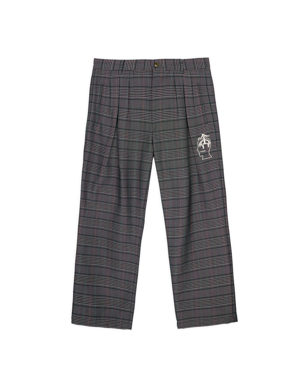 Brooks Brothers California Glen Check Pleated Trouser - Grey