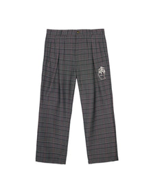 Brooks Brothers California Glen Check Pleated Trouser - Grey