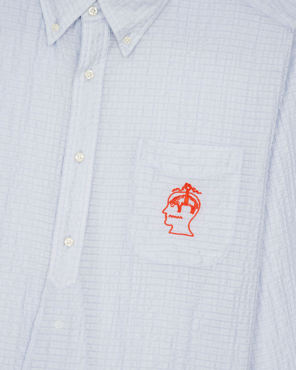 Brooks Brothers California Half Placket Oxford Button Up Shirt - Ice 3