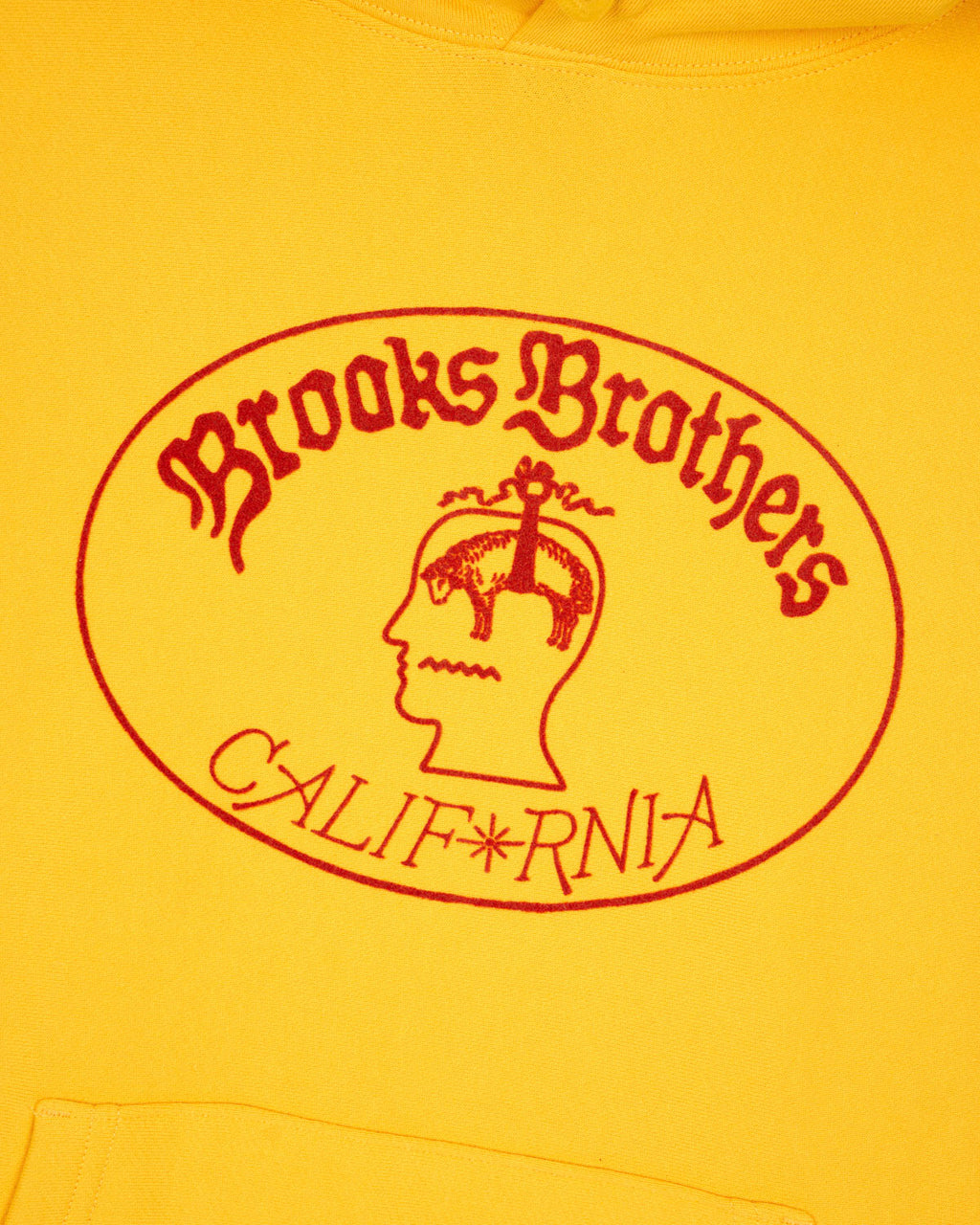 Brooks Brothers California Logo Hoodie - Yellow 3
