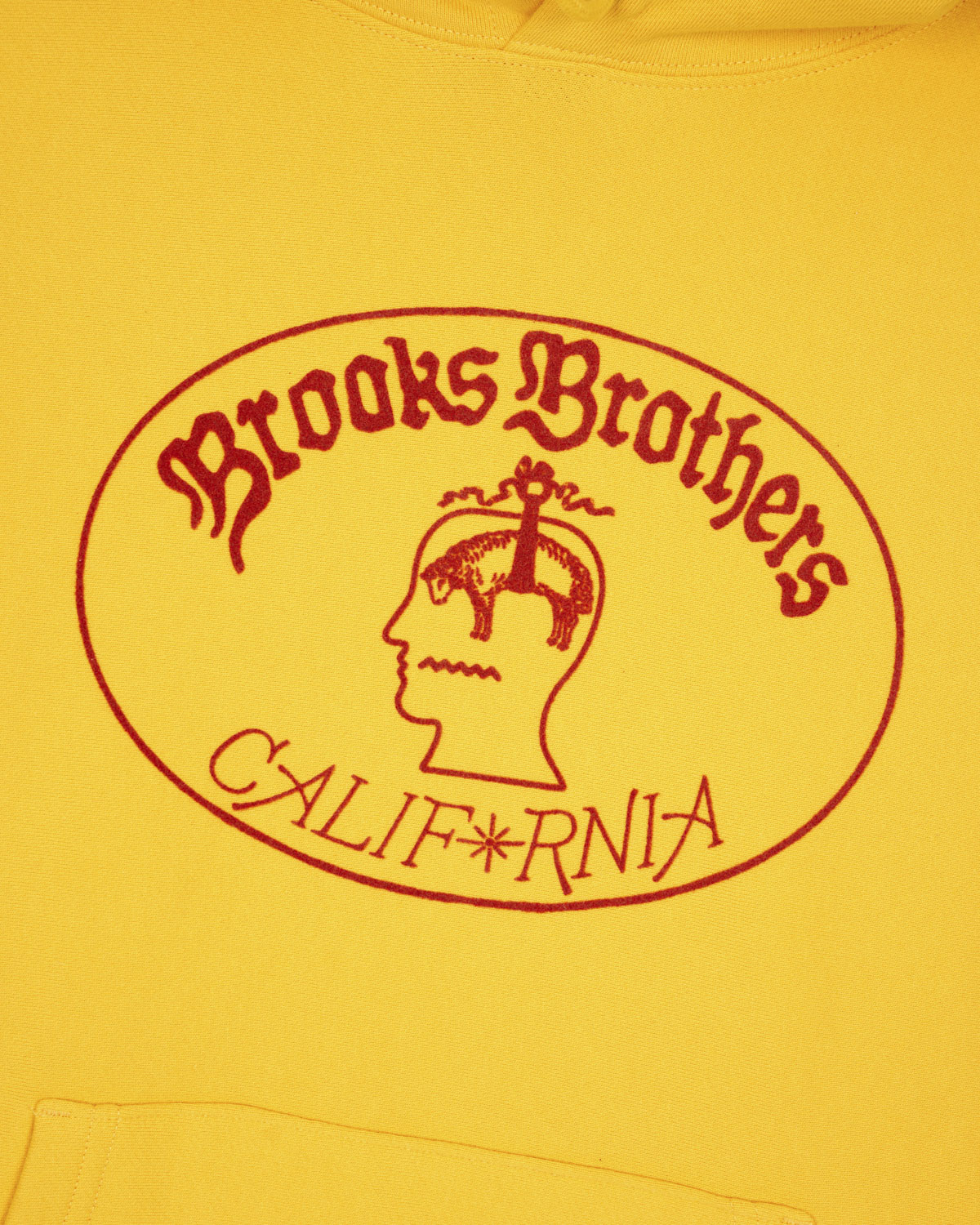 Brooks Brothers California Logo Hoodie - Yellow 3