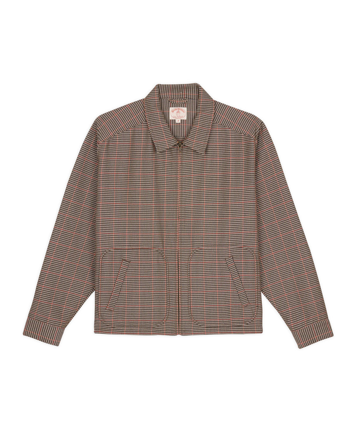 Brooks Brothers California Houndstooth Harrington Jacket - Tan 