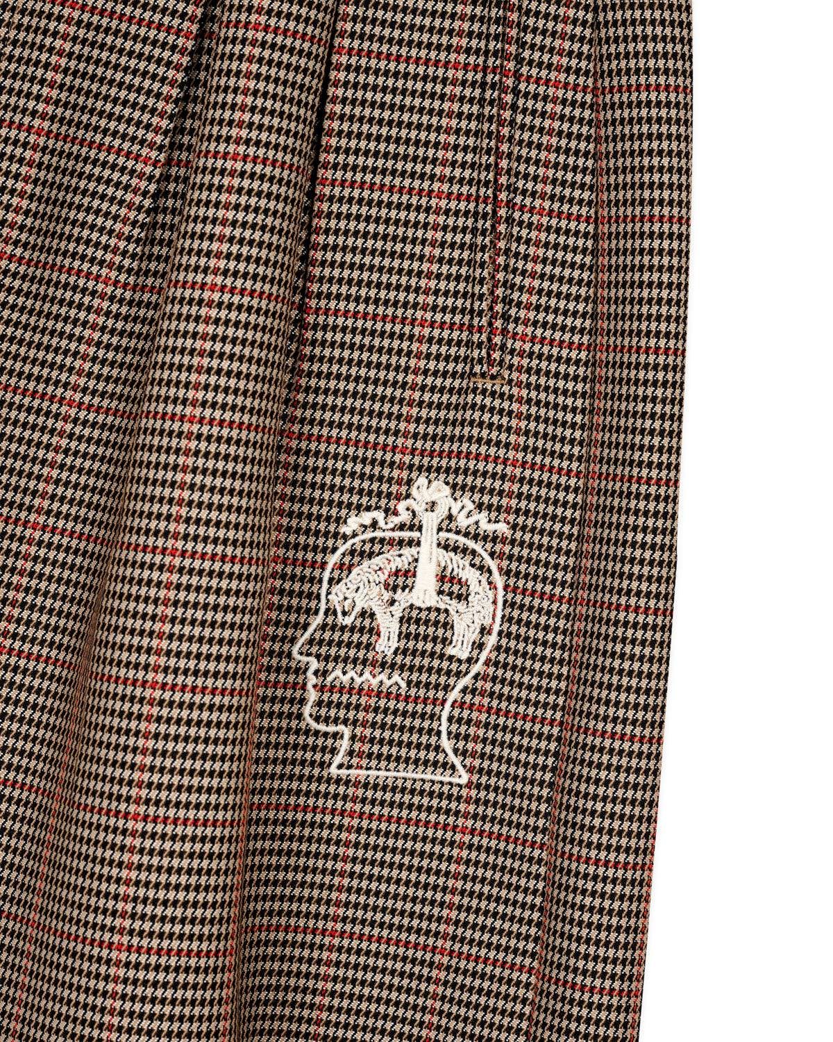 Brooks Brothers California Houndstooth Pleated Shorts - Tan 3