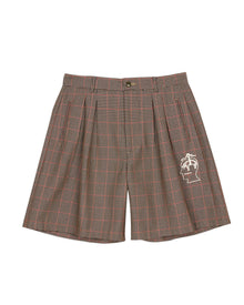 Brooks Brothers California Houndstooth Pleated Shorts - Tan