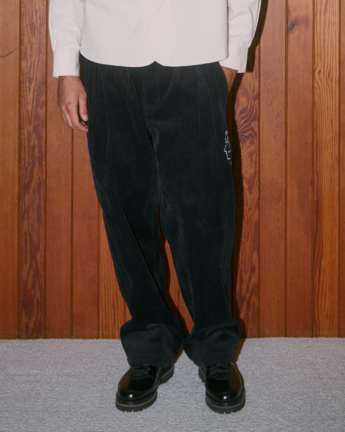 Brooks Brothers California Pleated Corduroy Trouser - Midnight Blue 6